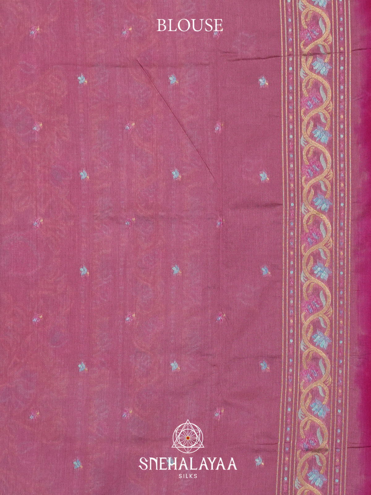 Rani Pink Raw Silk Saree