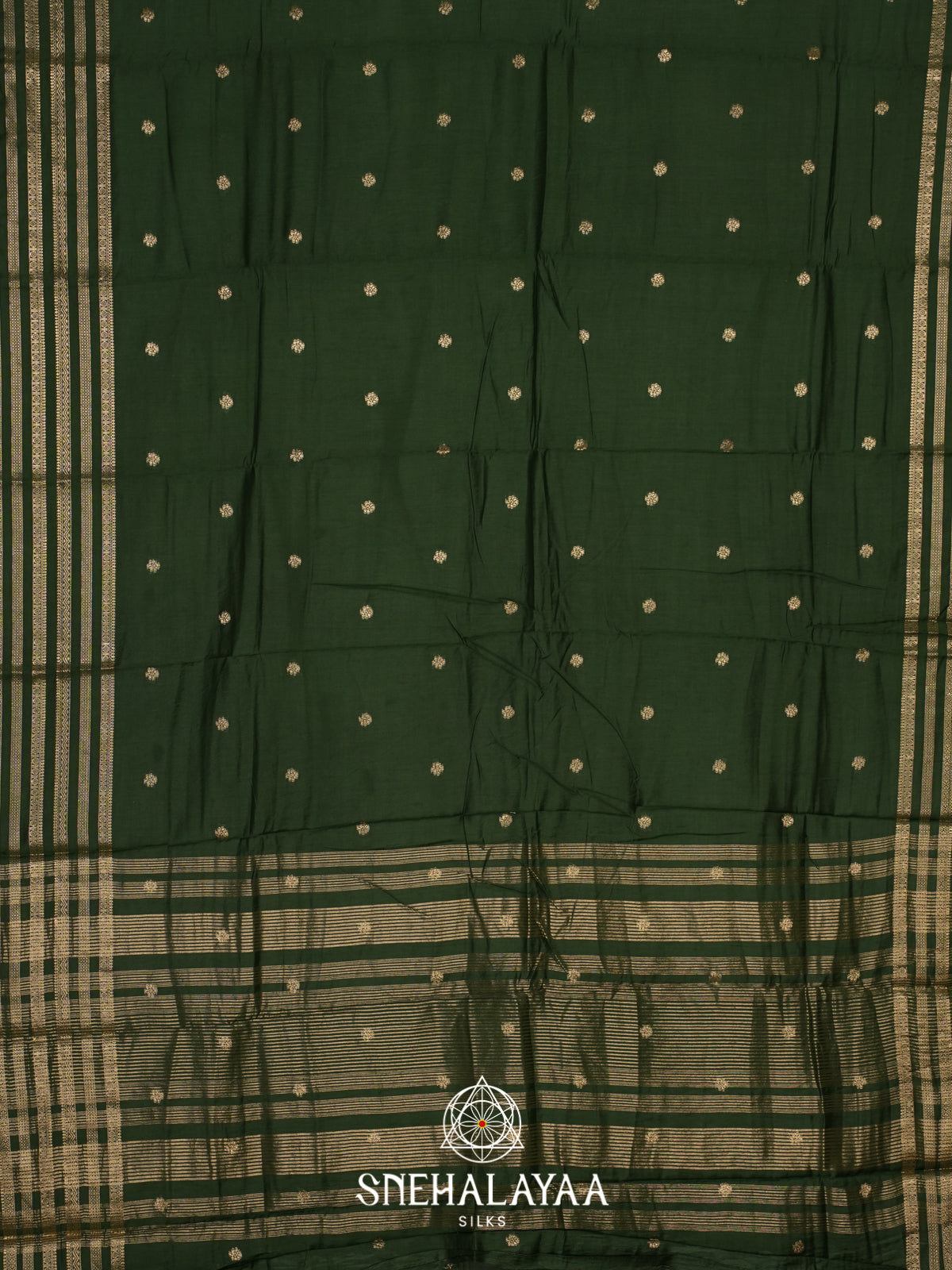 Olive Green Chanderi Saree