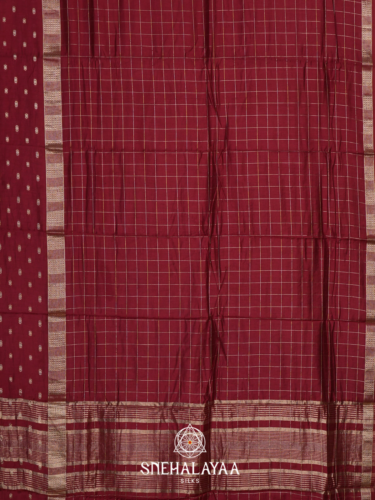 Maroon Chanderi Saree