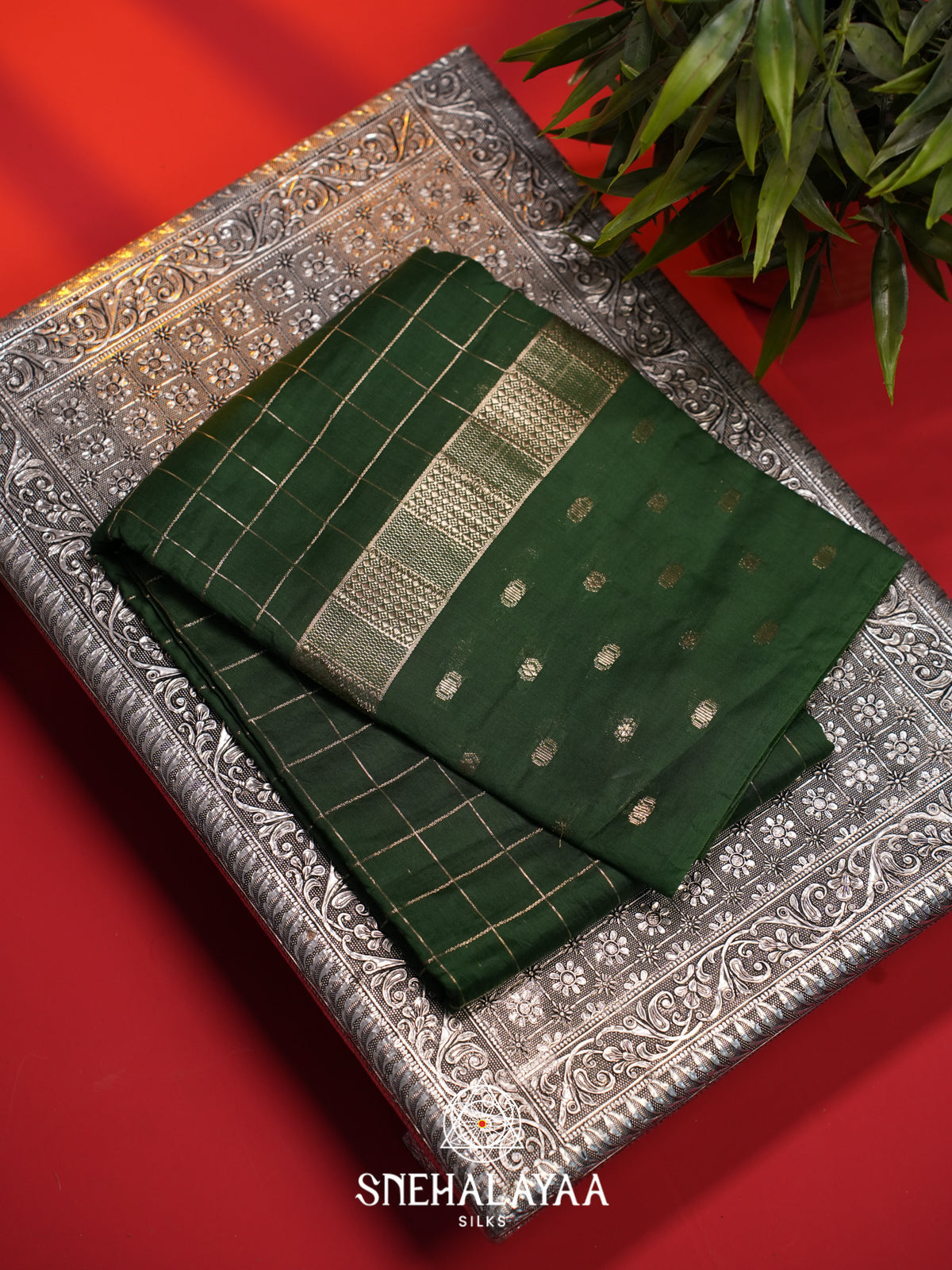 Green Chanderi Saree
