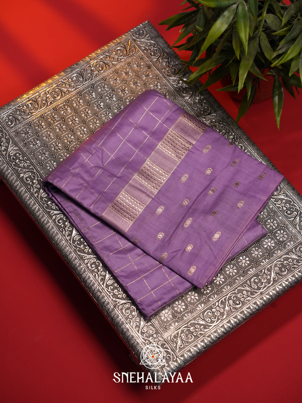 Lavender Chanderi Saree