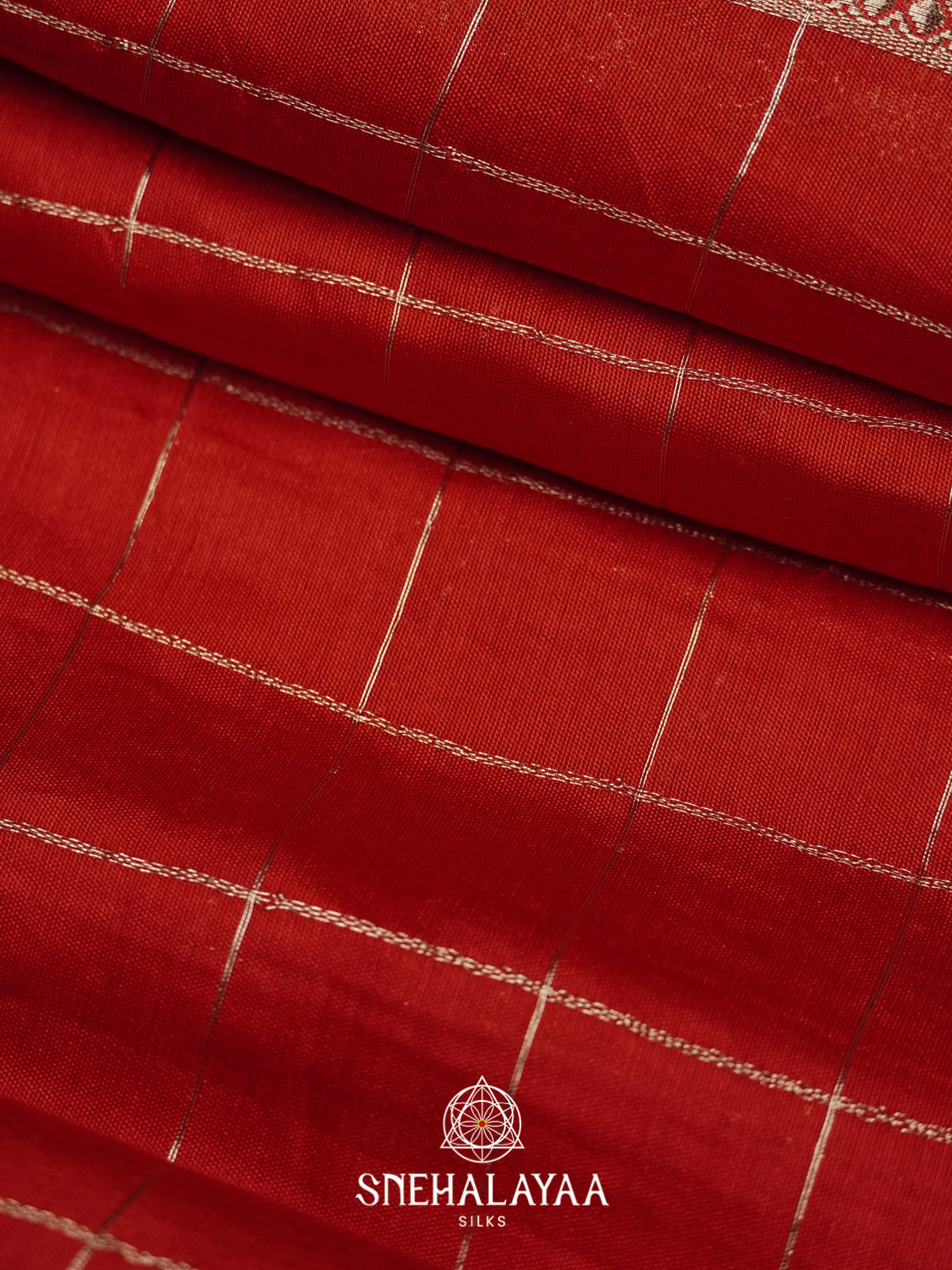 Red Chanderi Saree