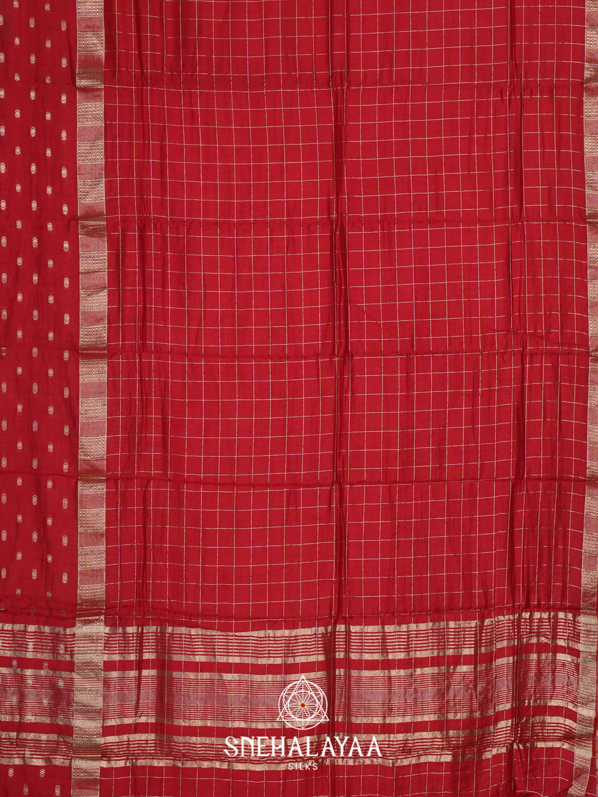 Red Chanderi Saree
