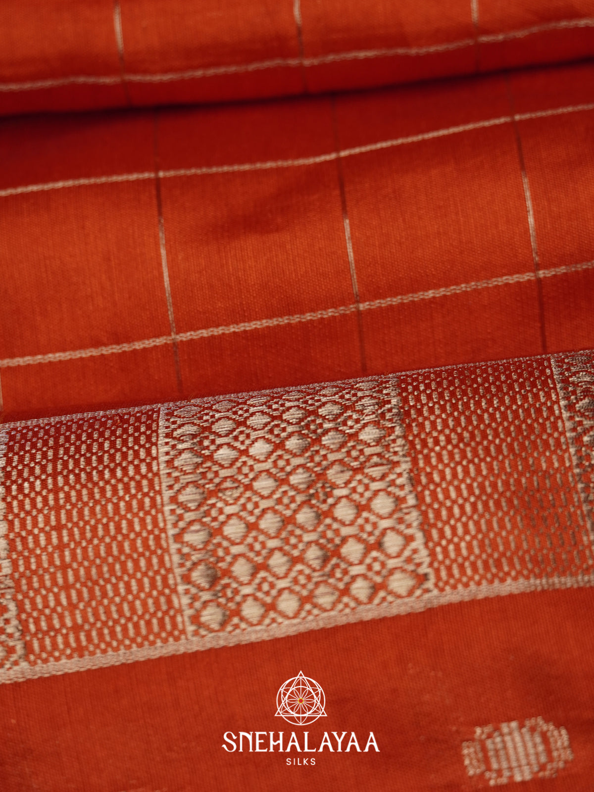 Orange Chanderi Saree