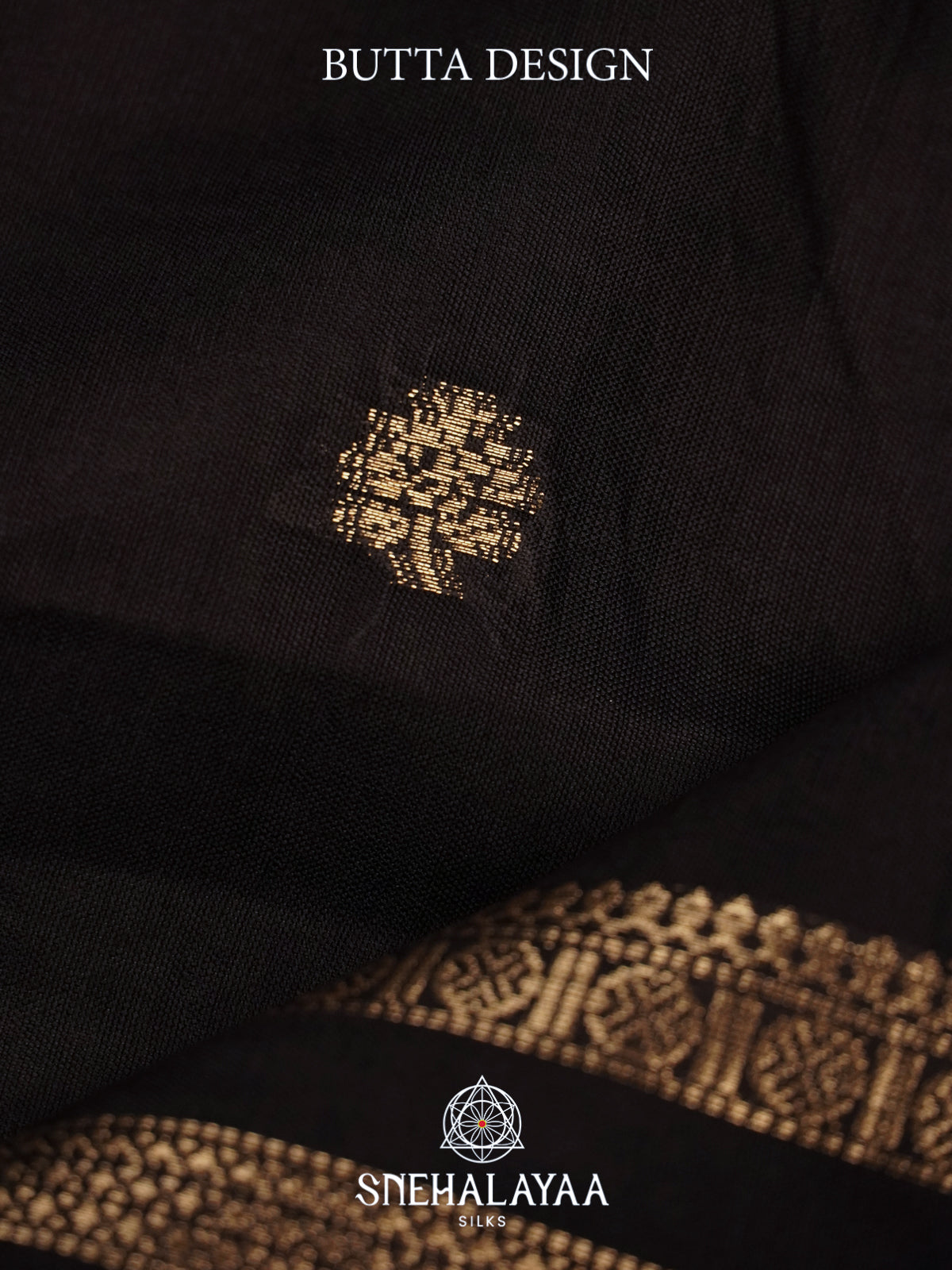 Black Chanderi Saree