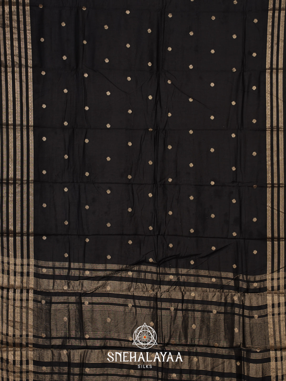 Black Chanderi Saree