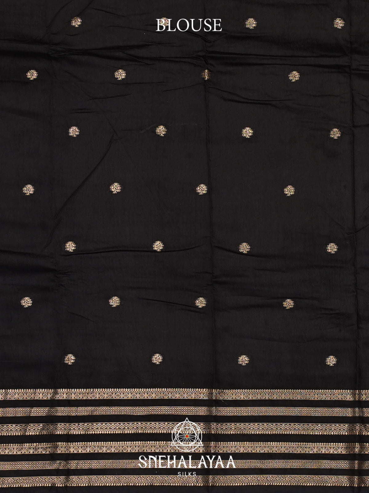 Black Chanderi Saree