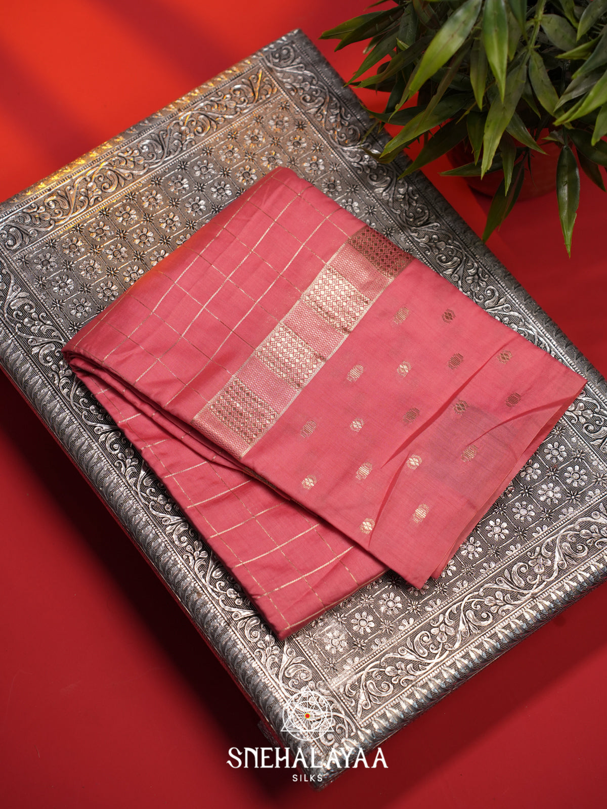 Pink Chanderi Saree