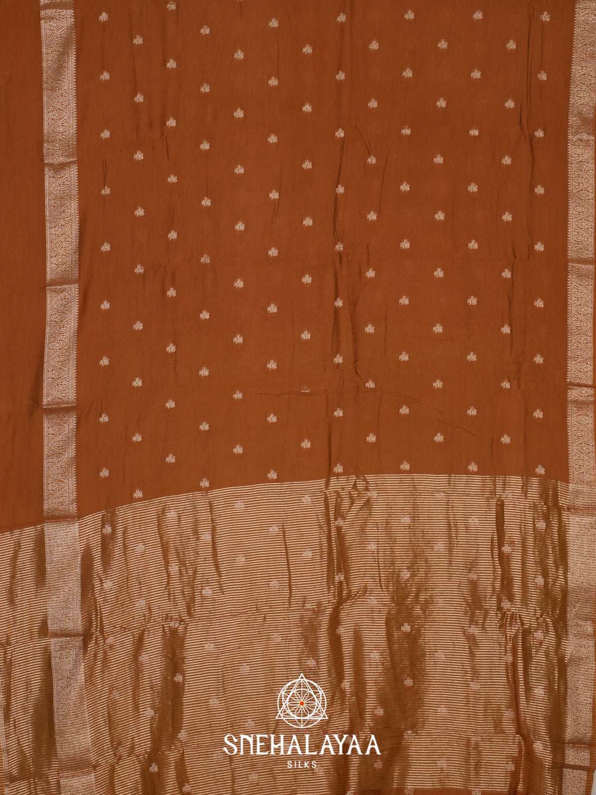 Brown Chanderi Saree