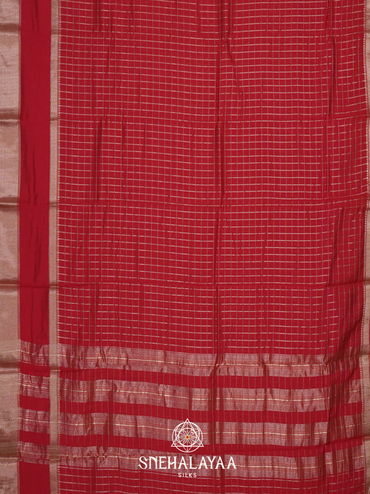 Red Chanderi Saree