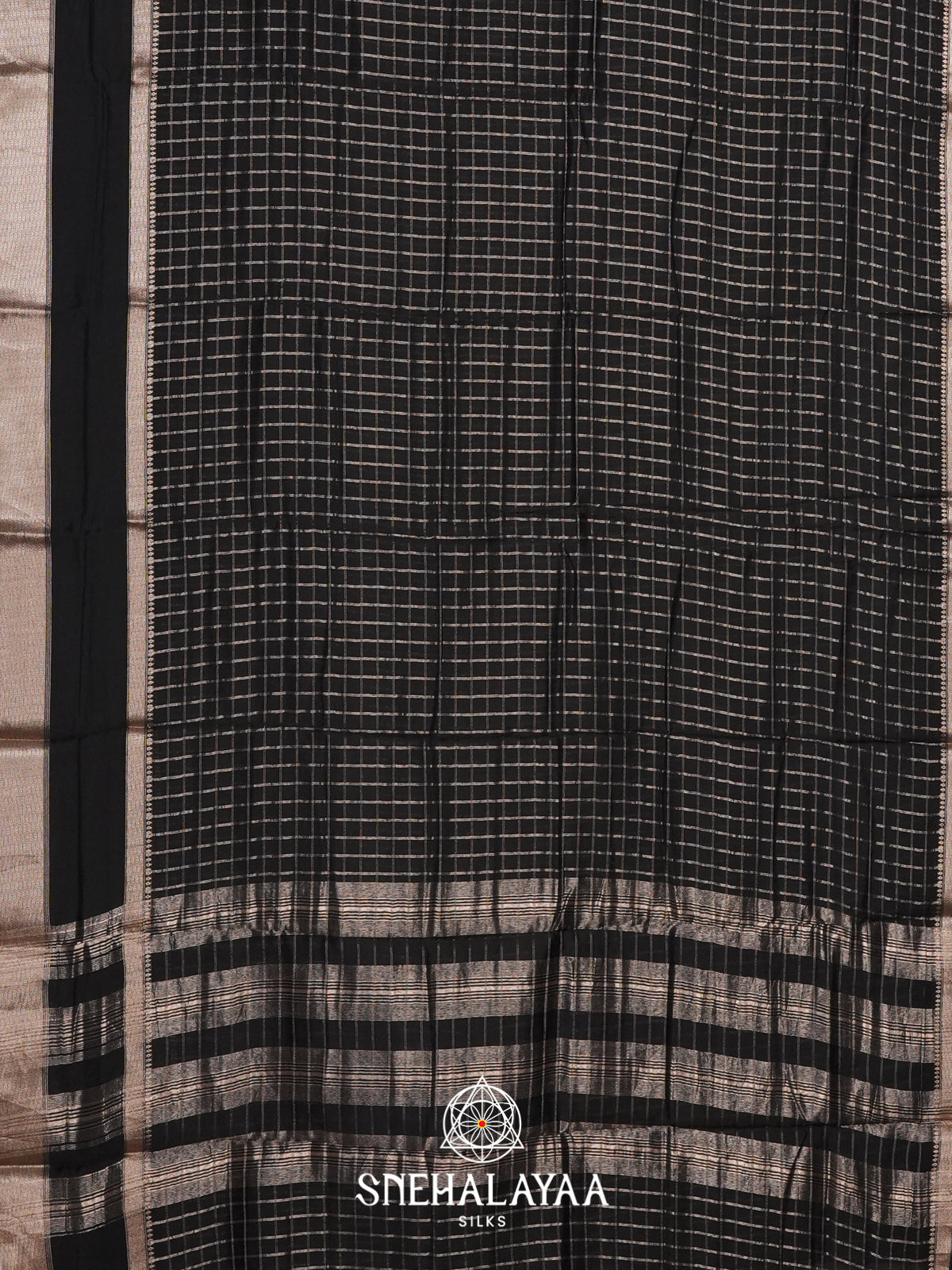 Black  Chanderi Saree