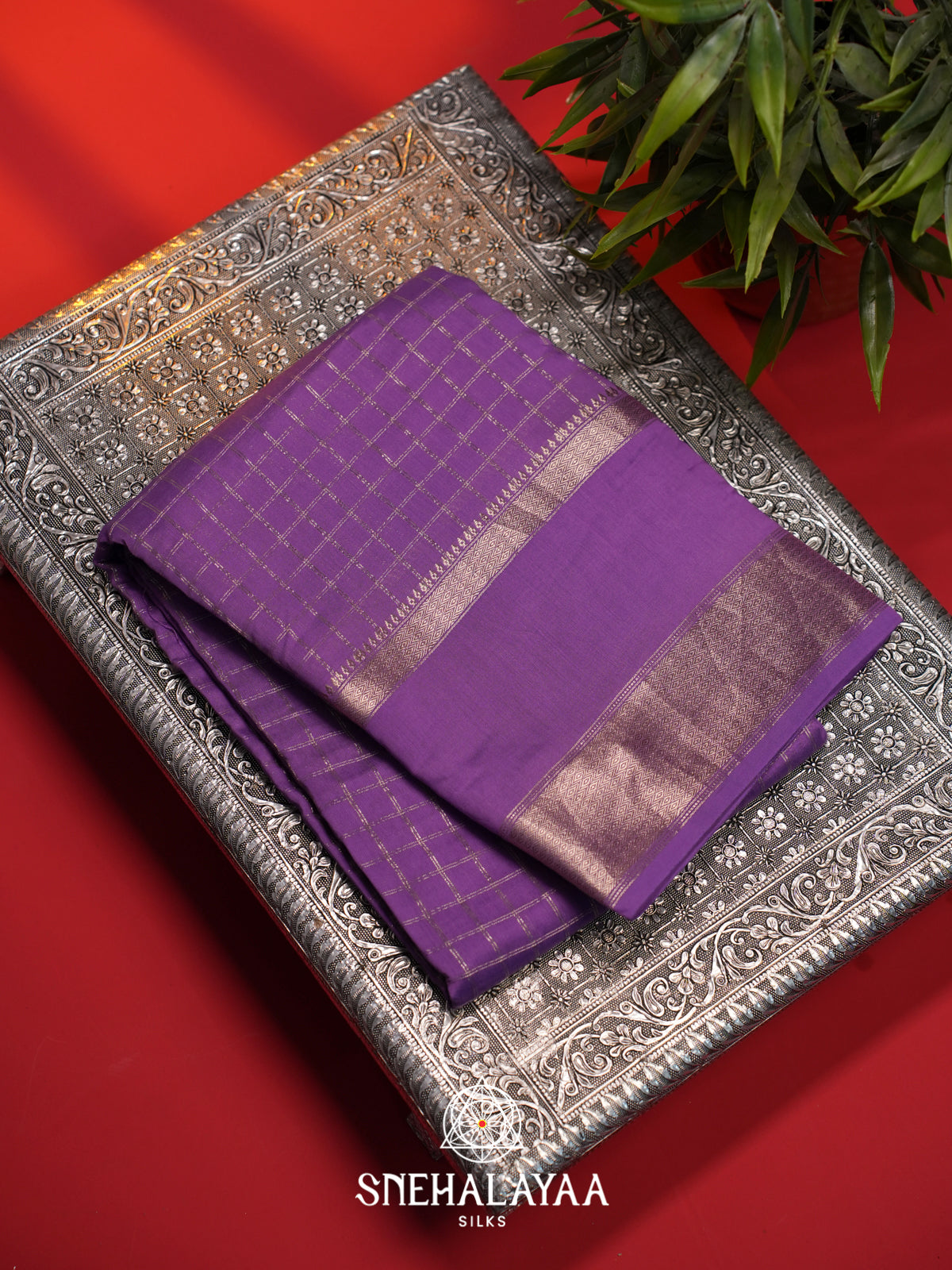 Lavender Chanderi Saree