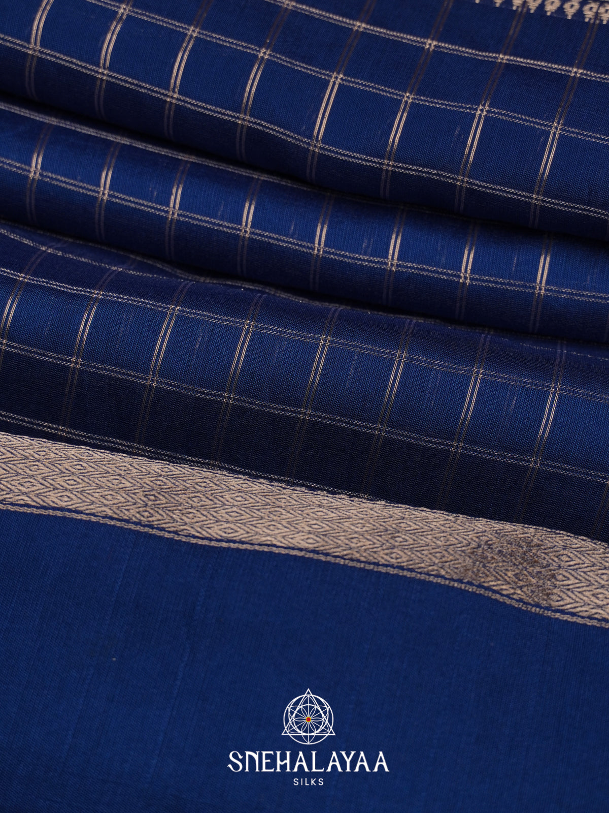 Blue Chanderi Saree