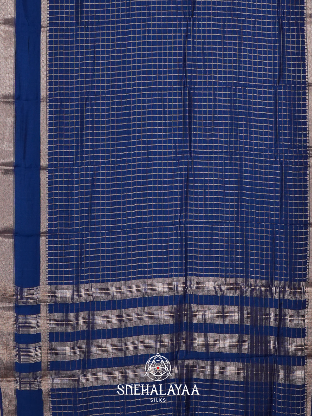Blue Chanderi Saree