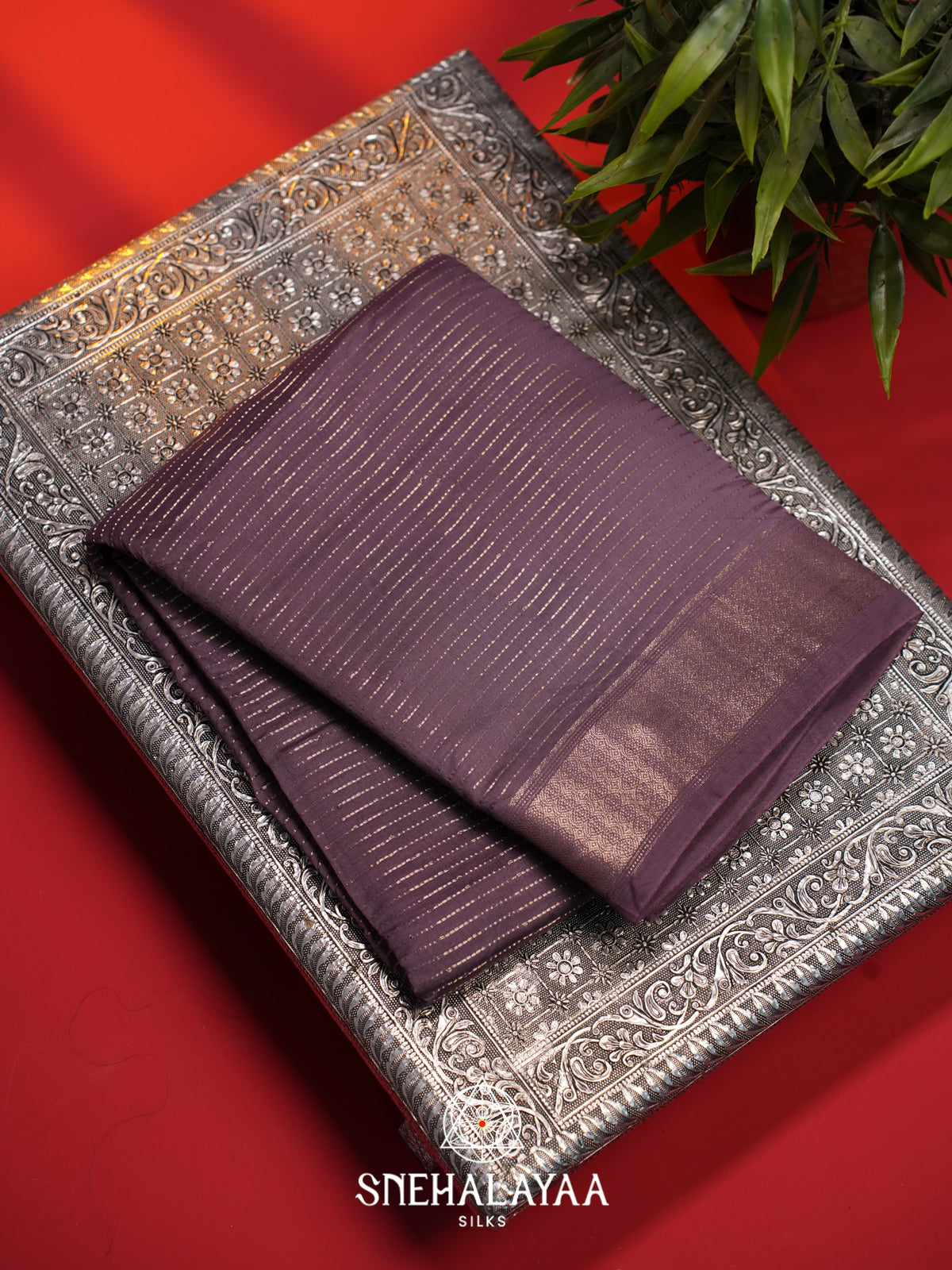 Lavender Chanderi Saree