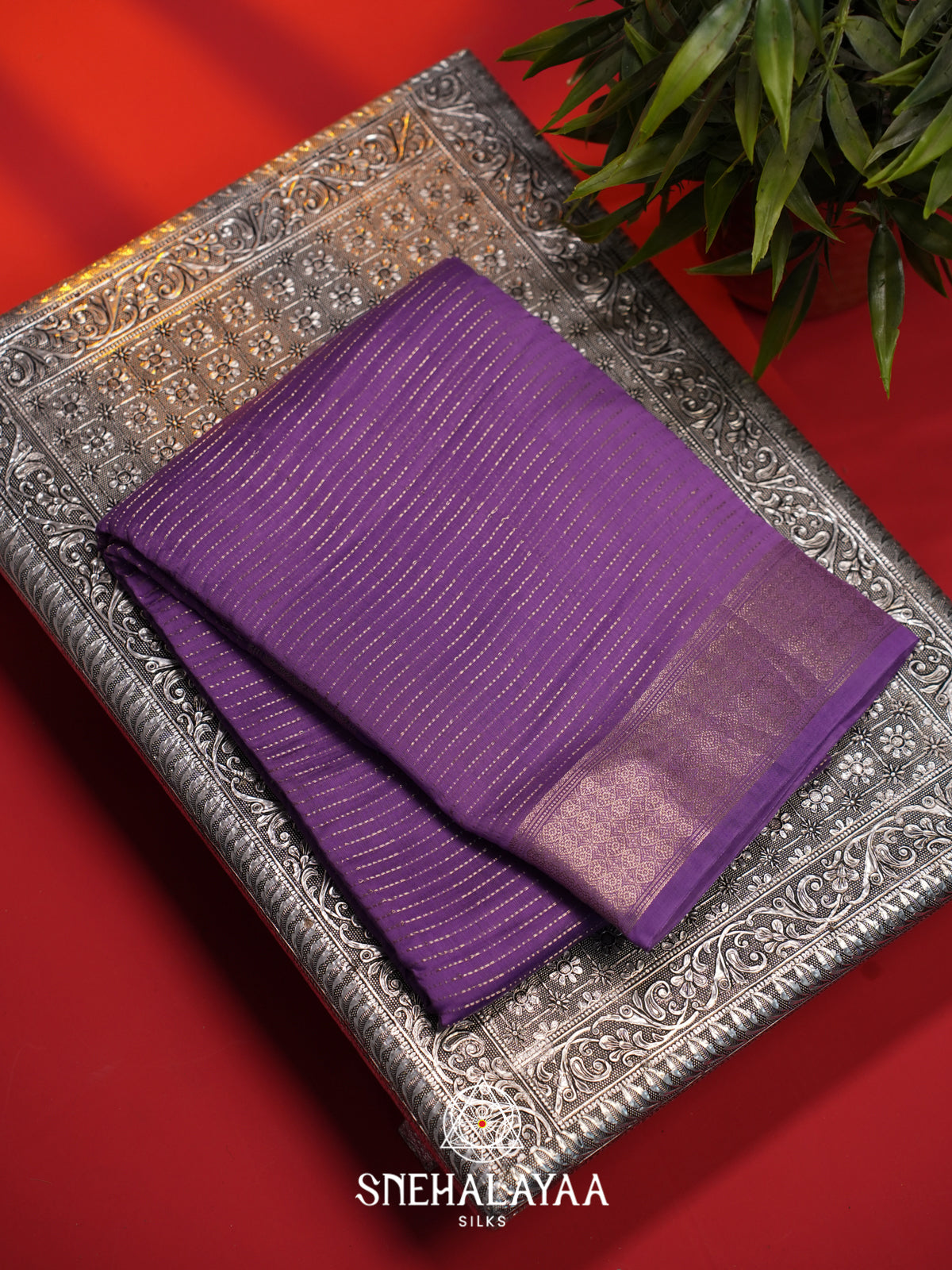 Lavender Chanderi Saree
