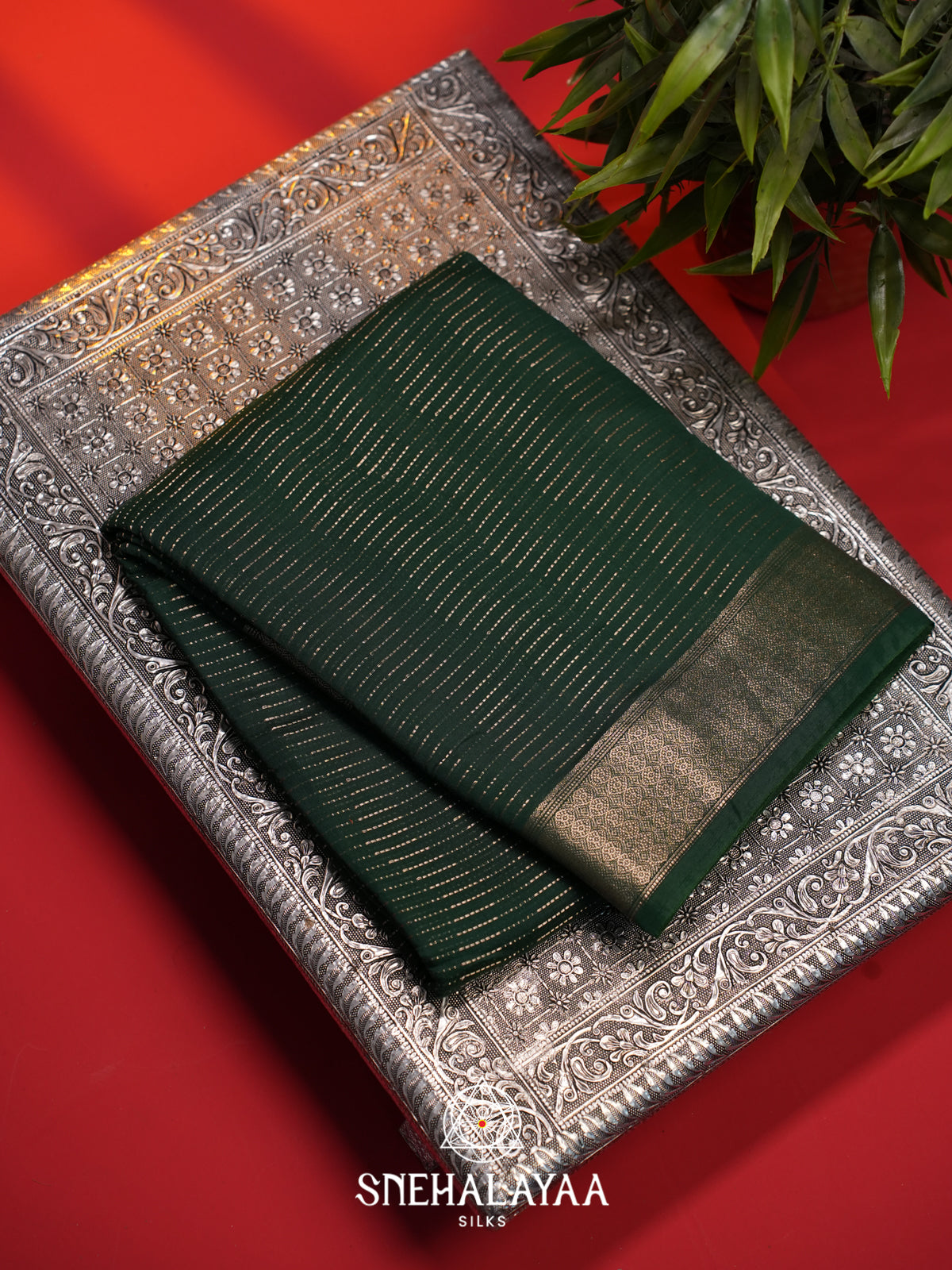 Green Chanderi Saree