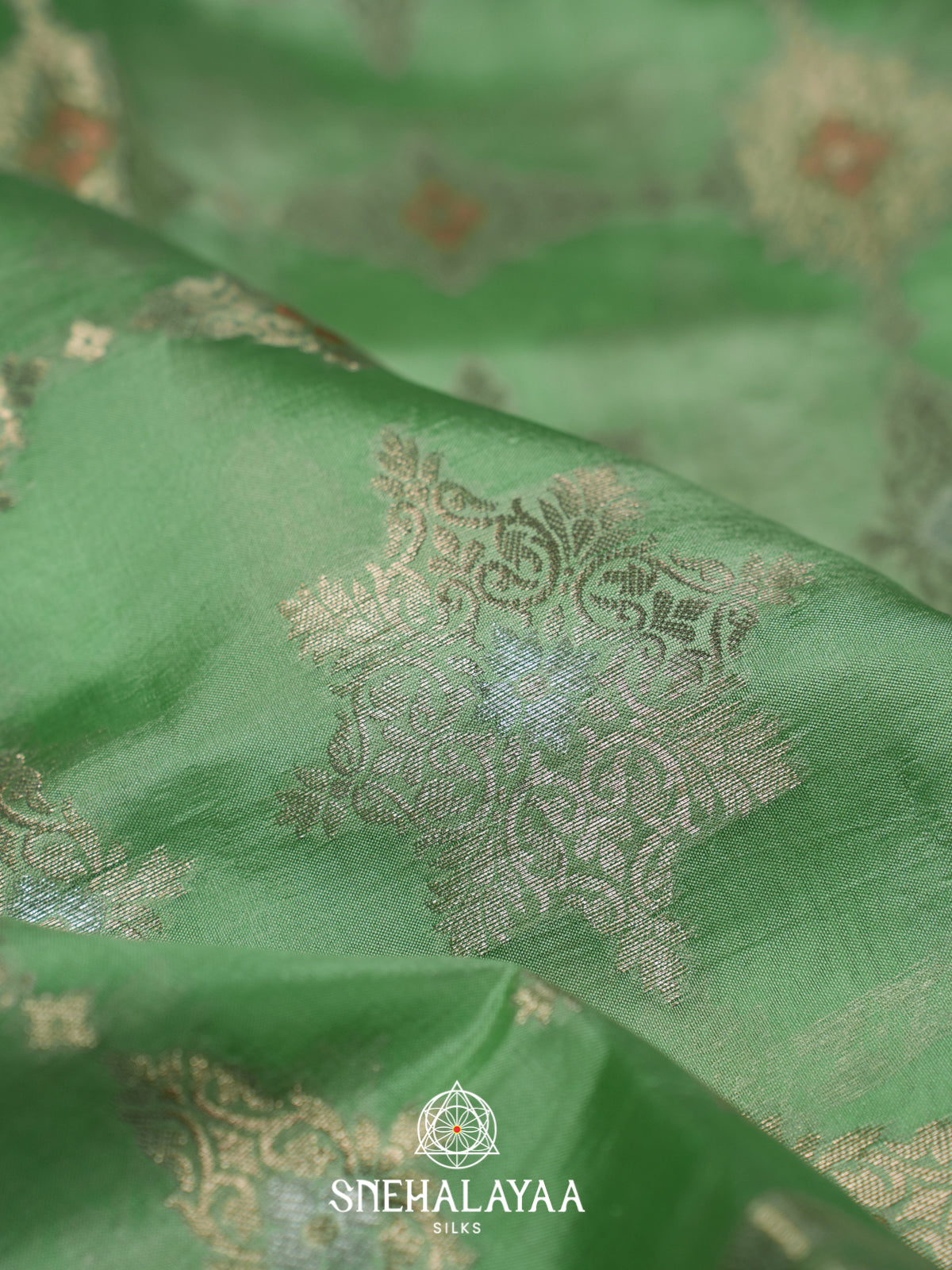 Sea Green  Dupion Silk Saree
