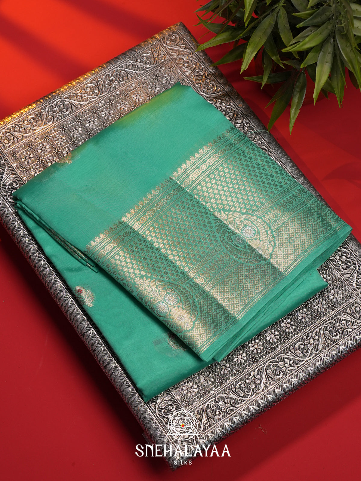Ramar Green  Dupion Silk Saree