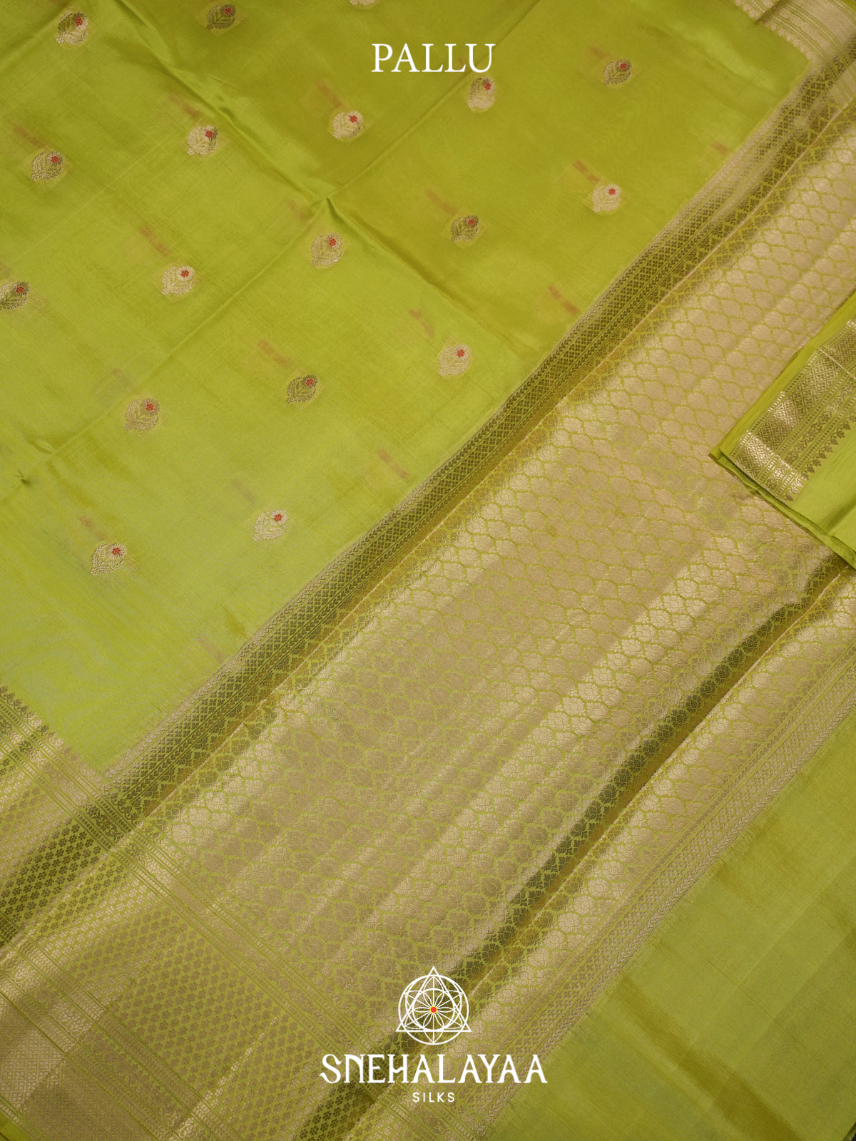 Mehendi Green  Dupion Silk Saree