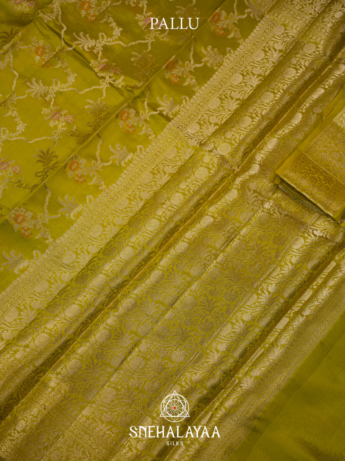 Olive Green  Dupion Silk Saree