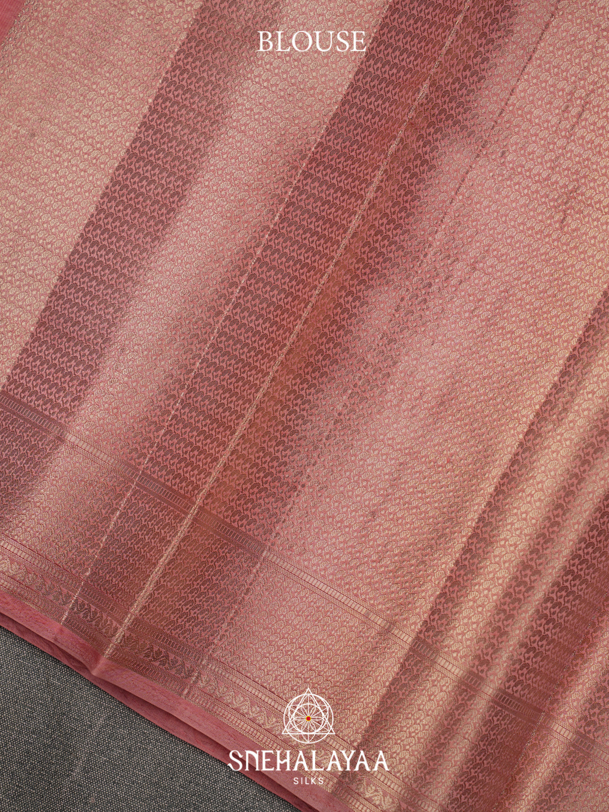 Peach Pink  Dupion Silk Saree