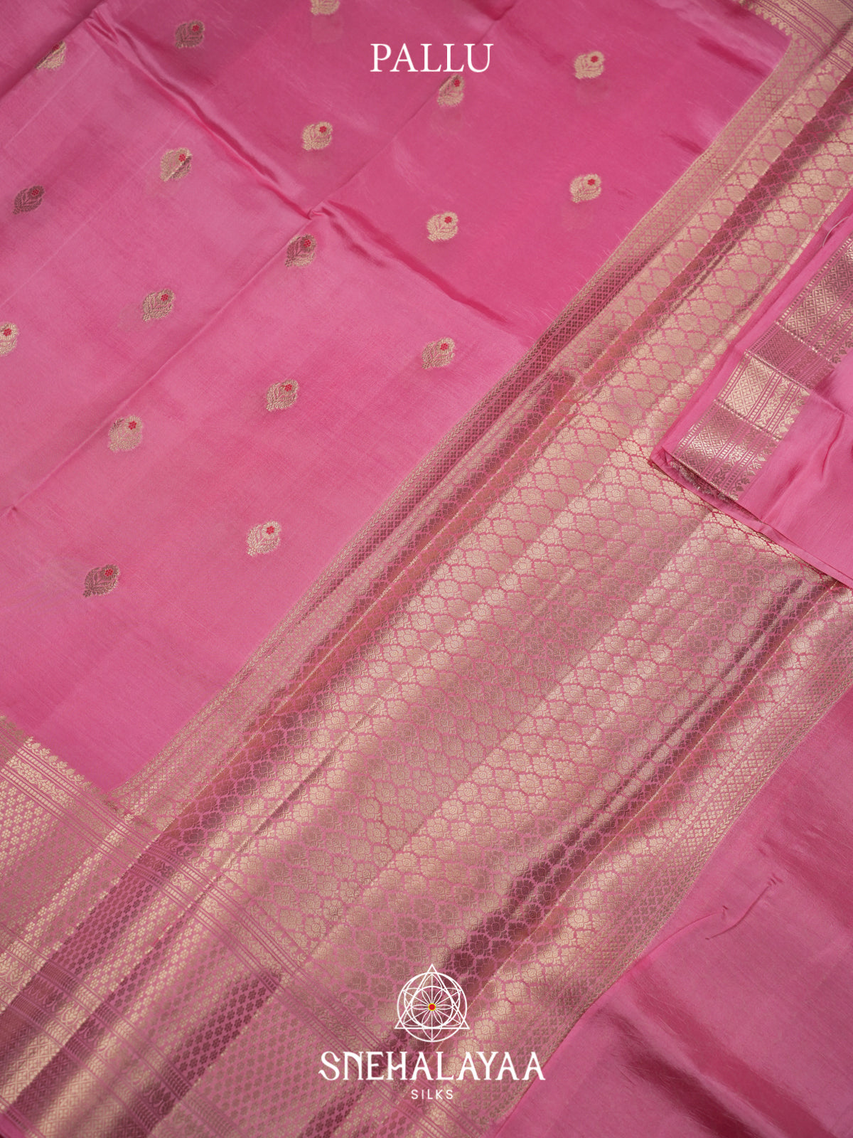 Pink  Dupion Silk Saree