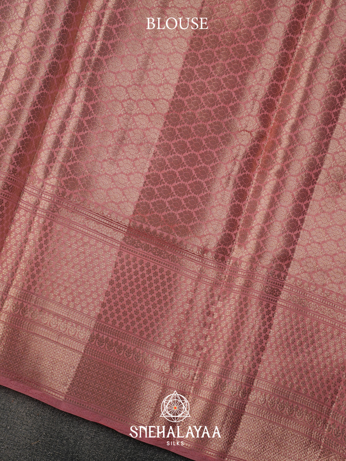 Peach  Dupion Silk Saree