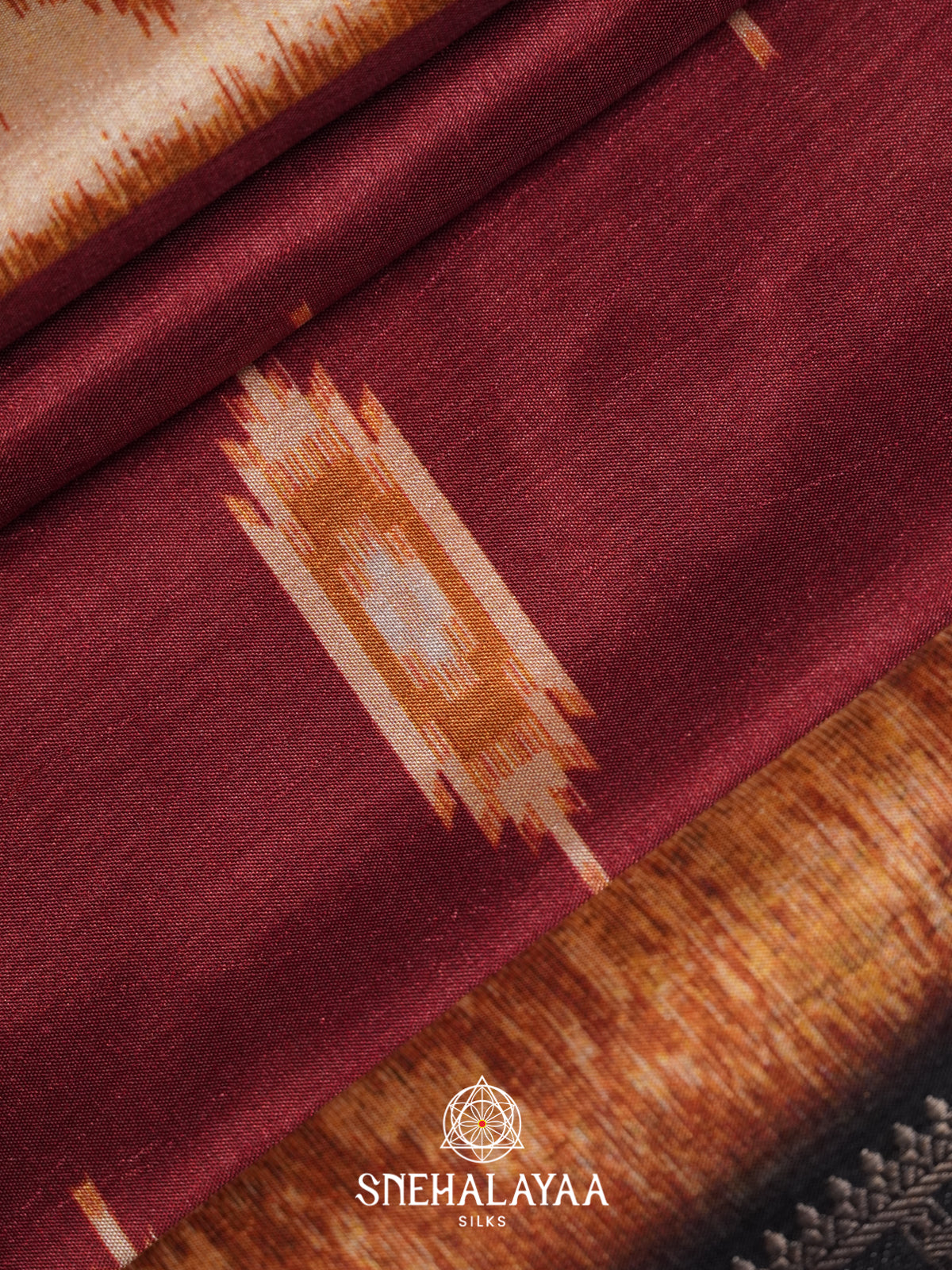 Maroon Dola Saree