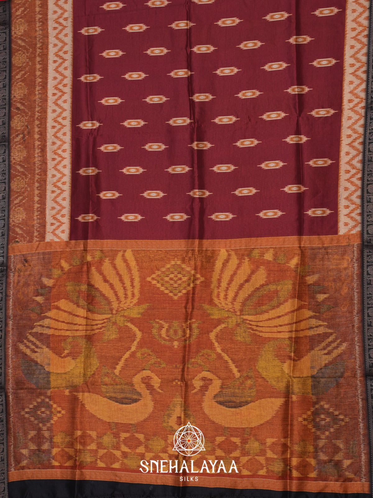 Maroon Dola Saree