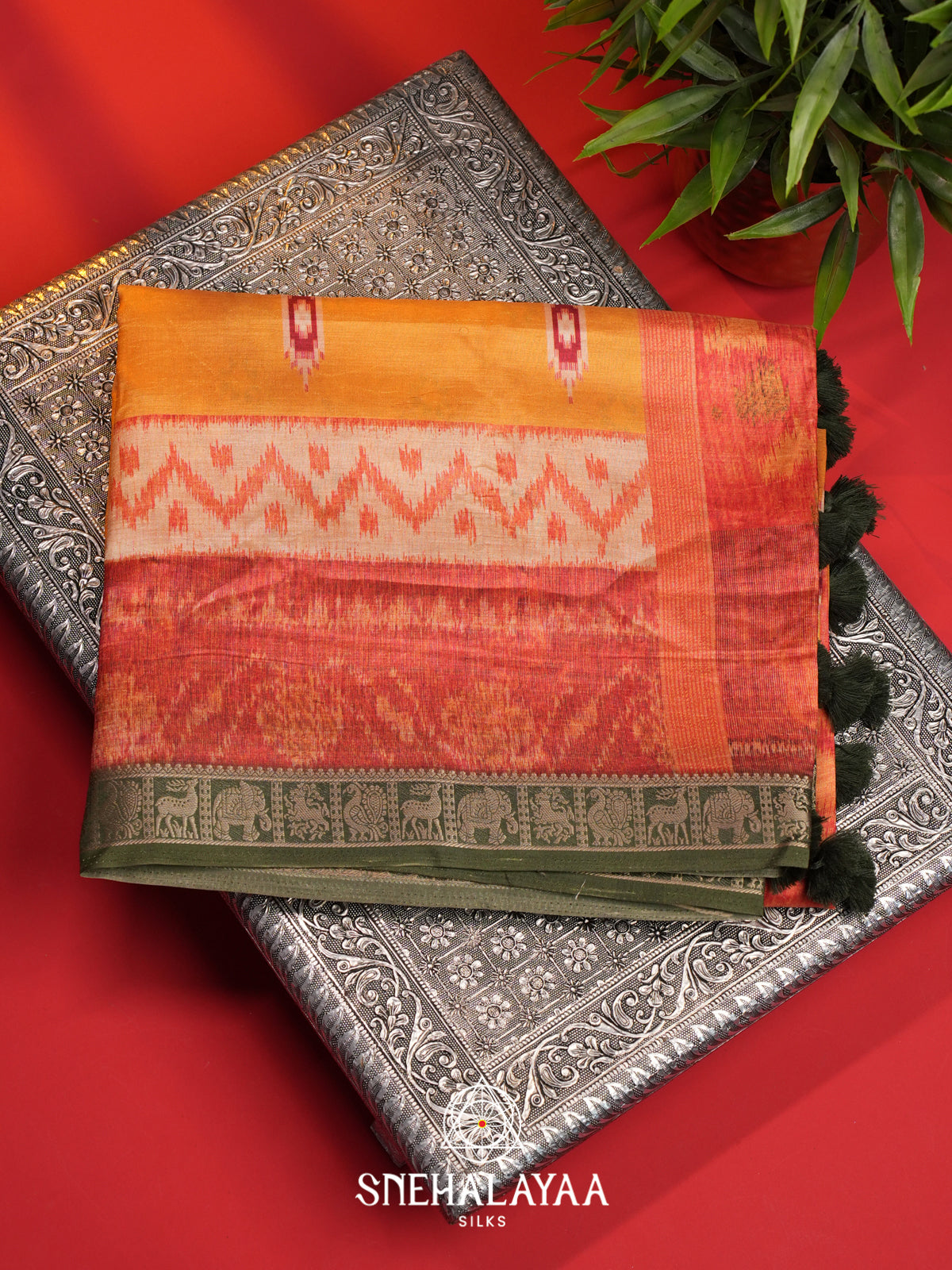 Yellow Dola Saree