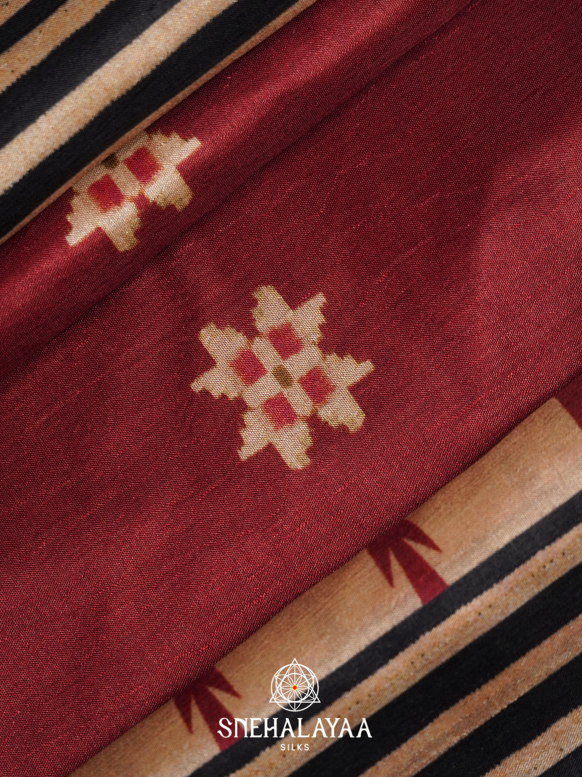 Maroon Dola Saree