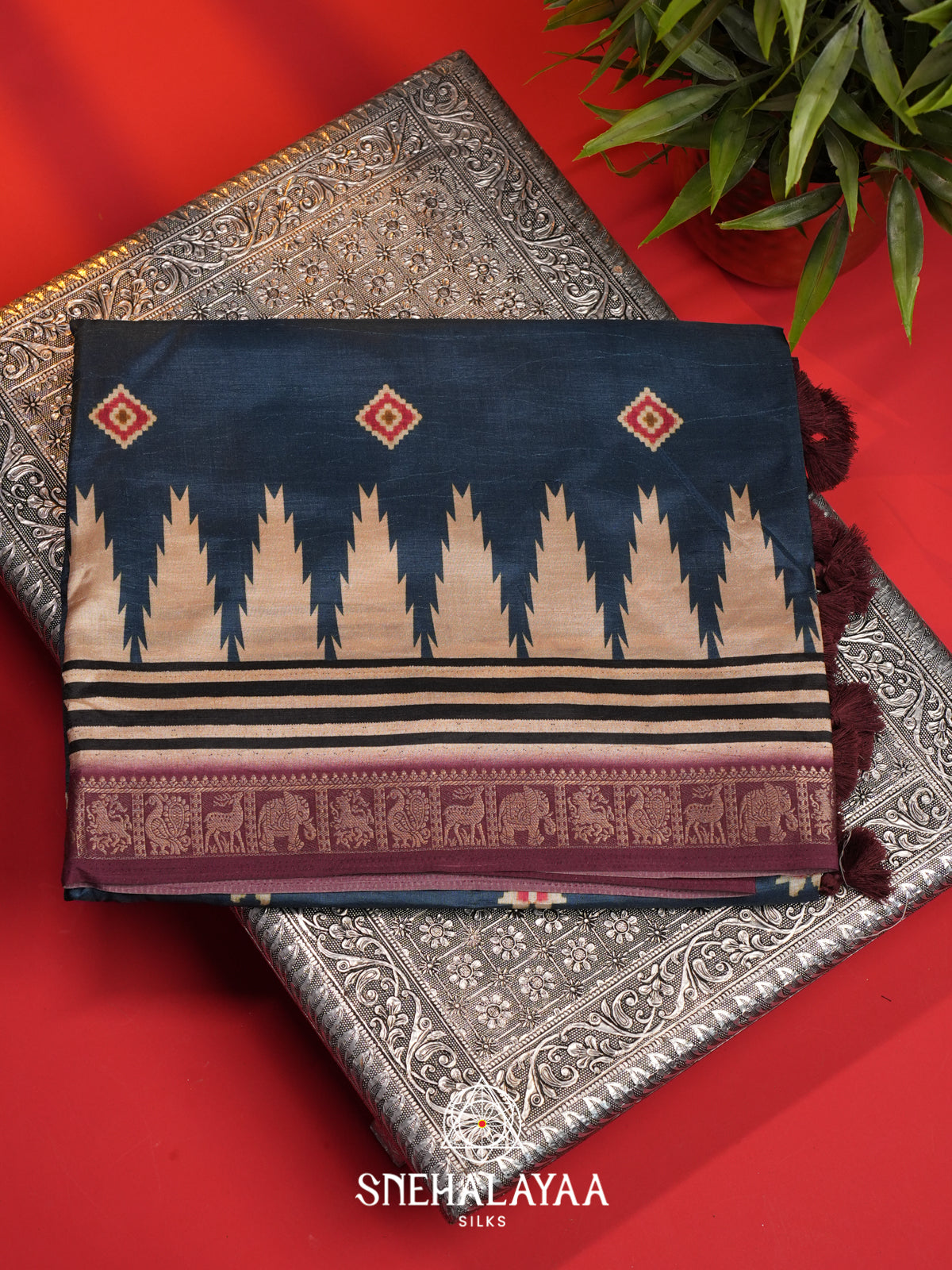 Blue Dola Saree