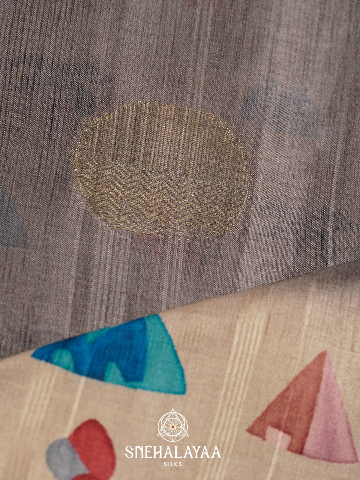 Grey Tussar Saree