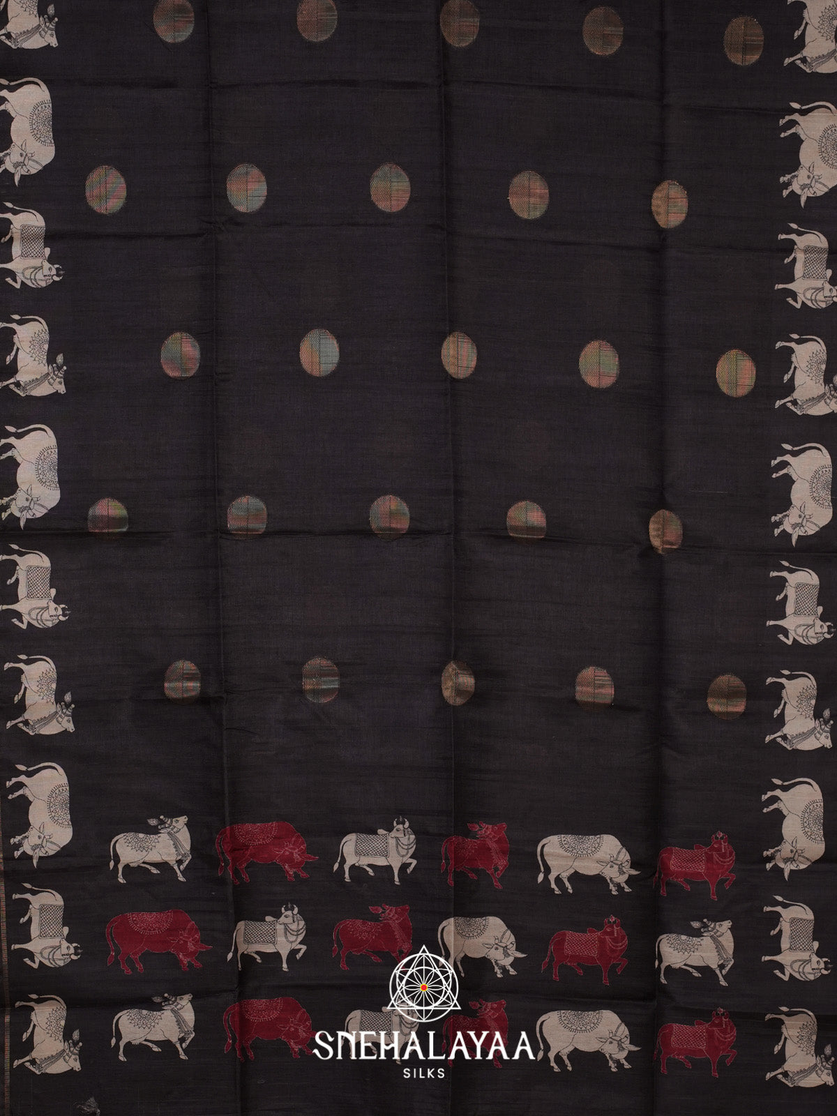 Black Tussar Saree
