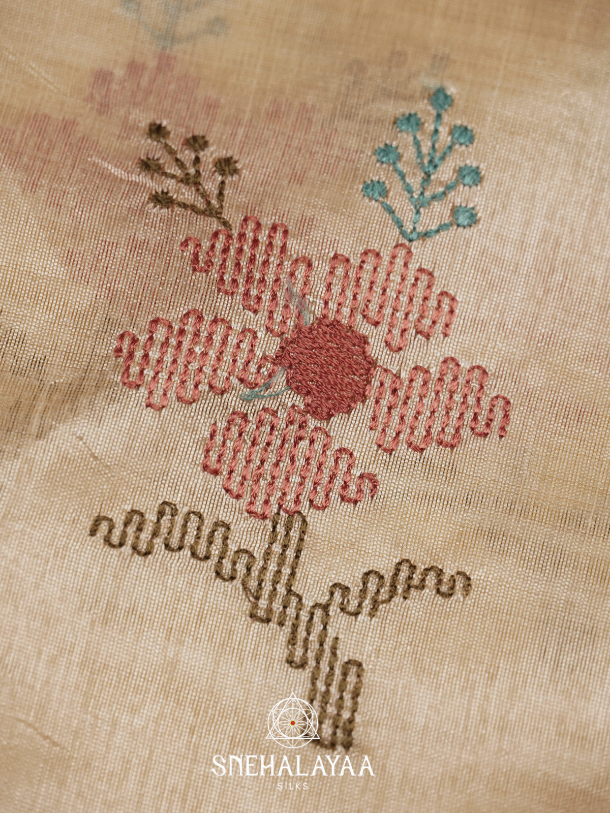 Cream Tussar Saree