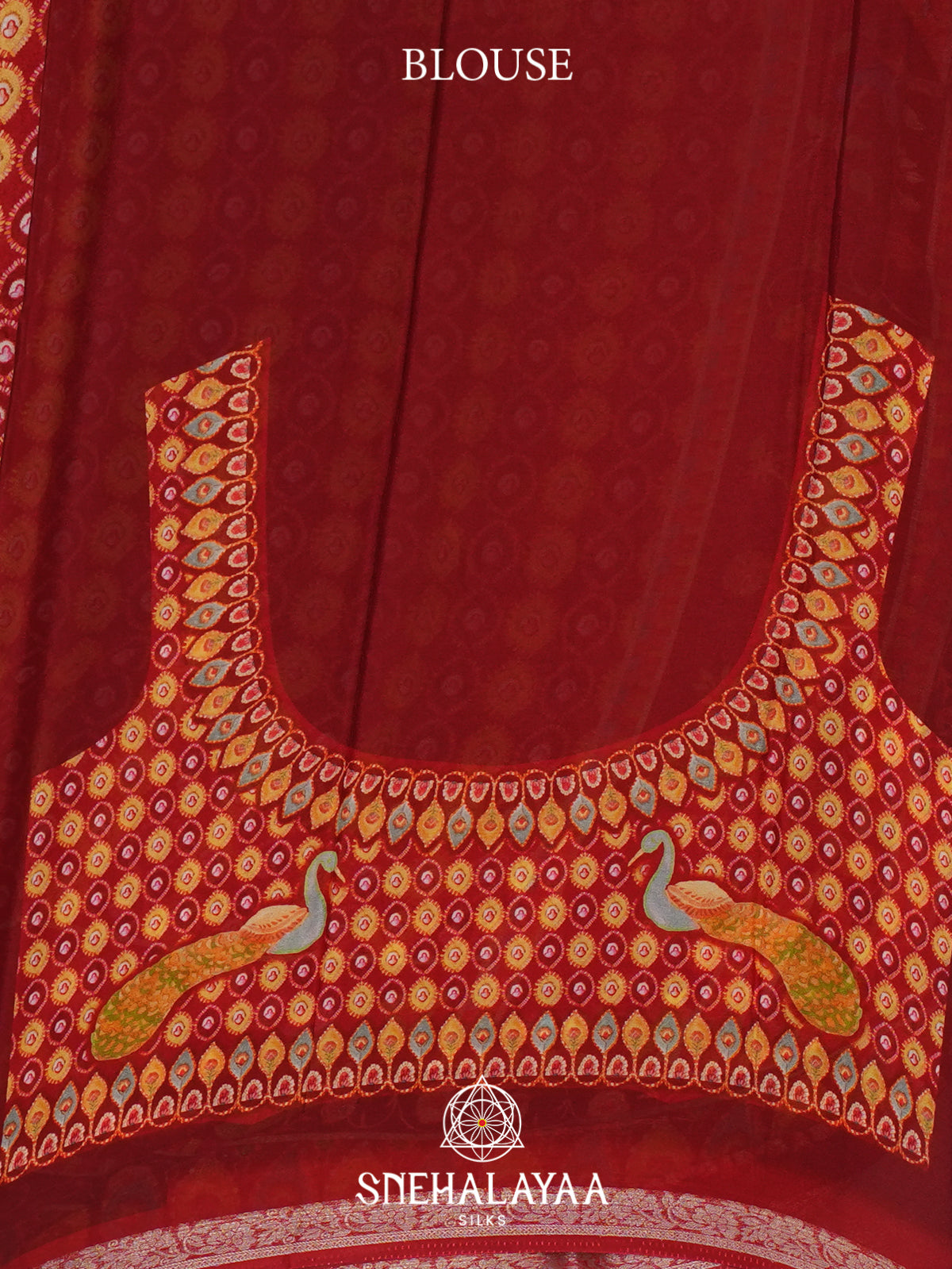 Red Semi Crepe Silk Saree