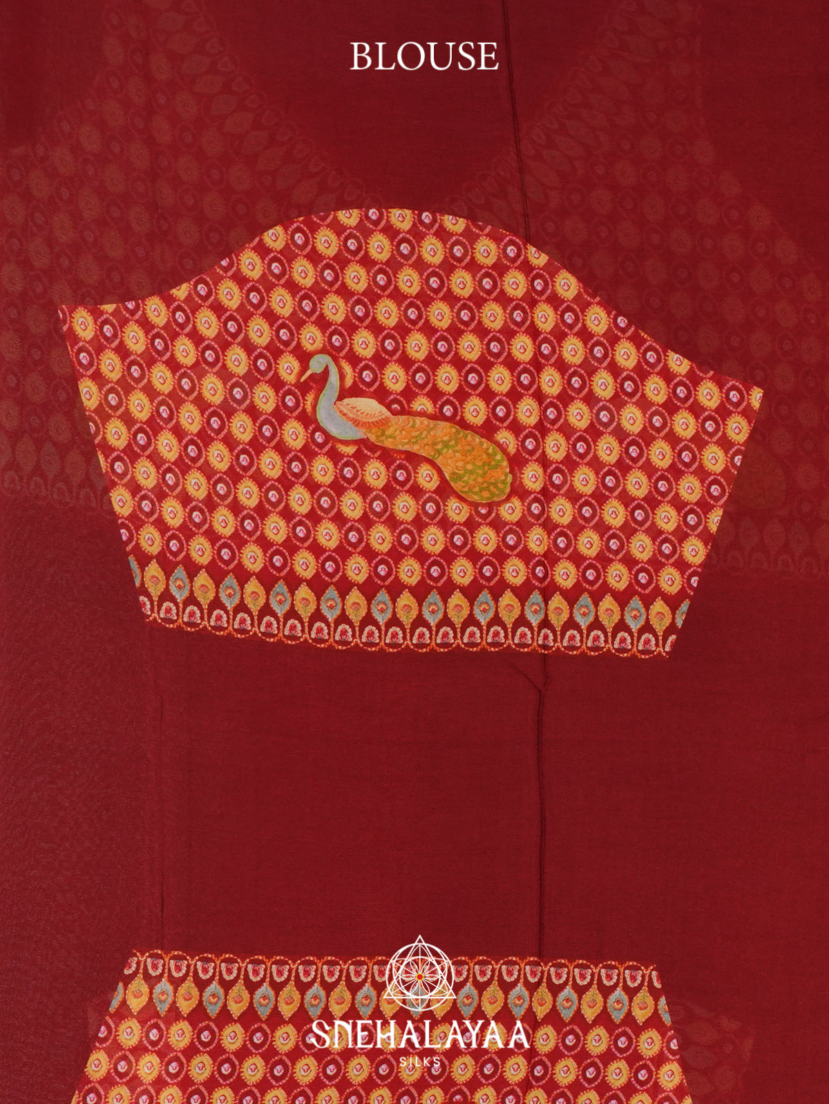 Red Semi Crepe Silk Saree