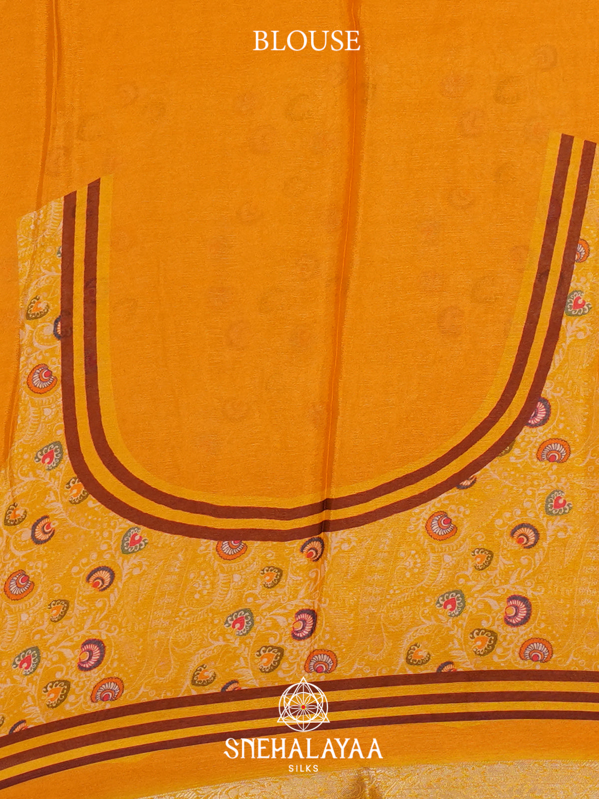 Yellow Semi Crepe Silk Saree