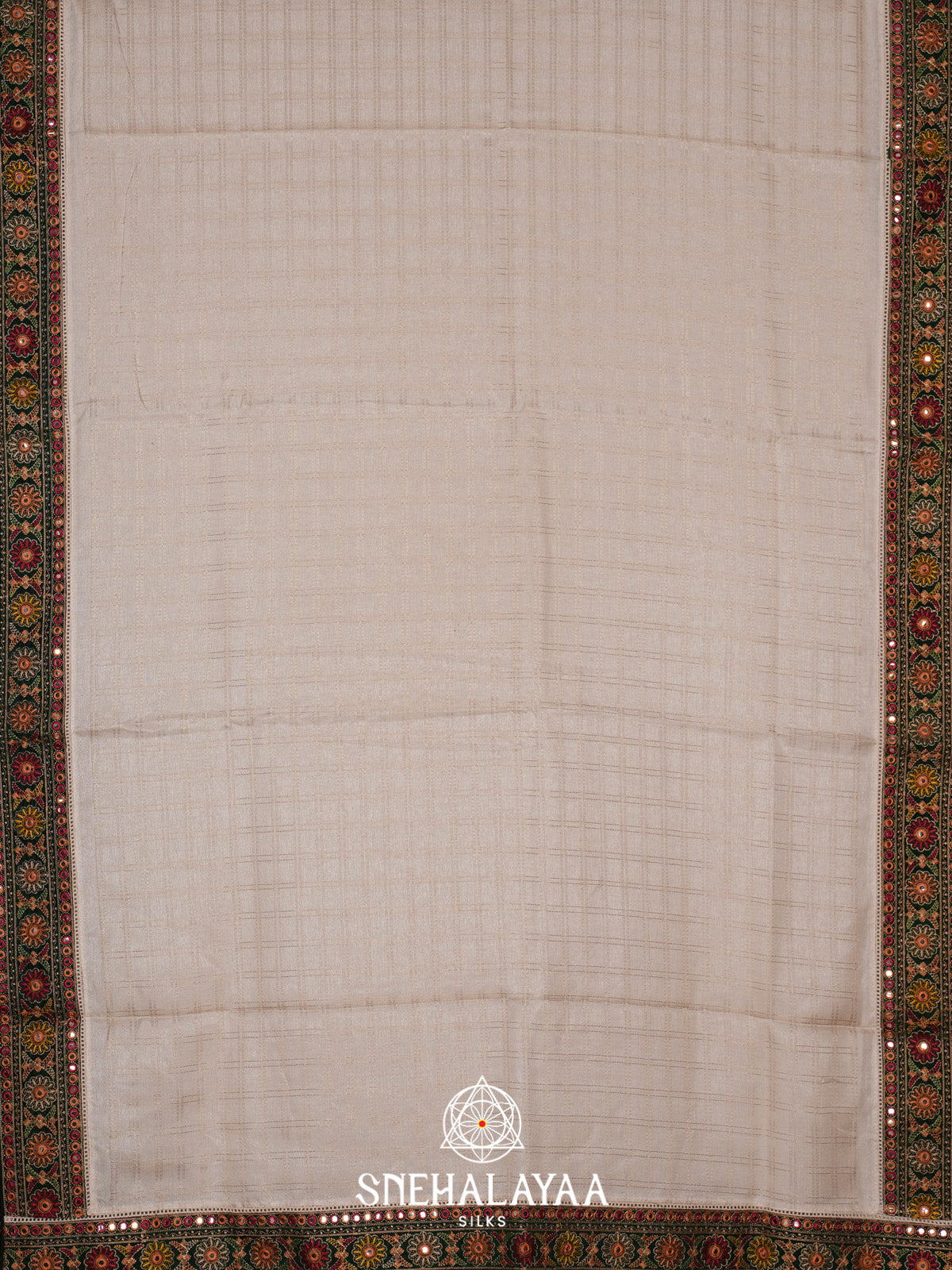 Off-White Tussar Saree