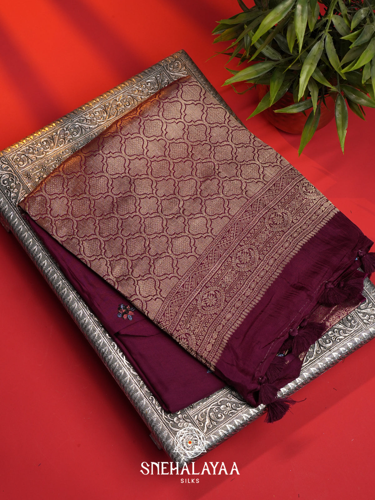 Purple Dola Saree