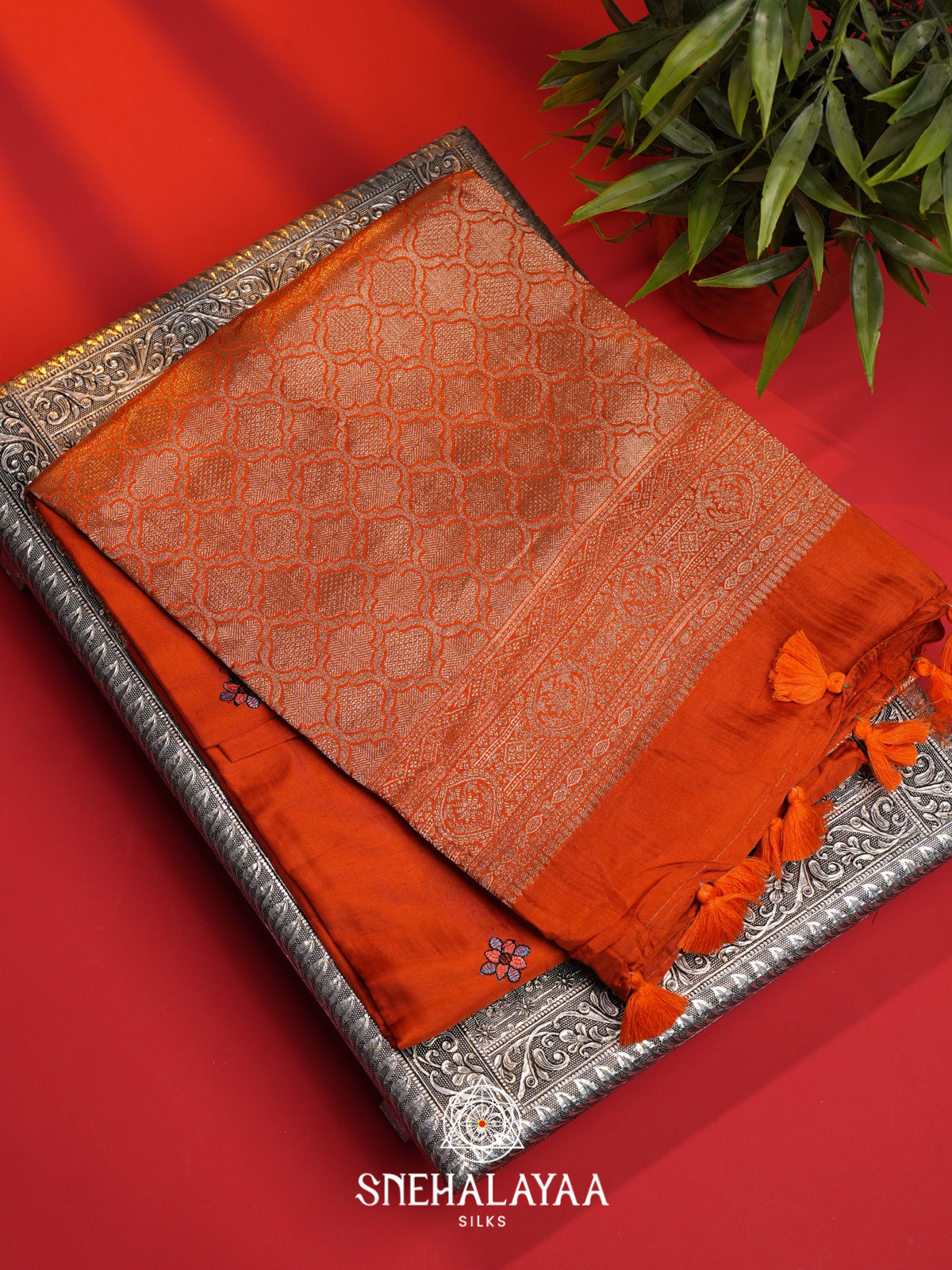 Orange Dola Saree
