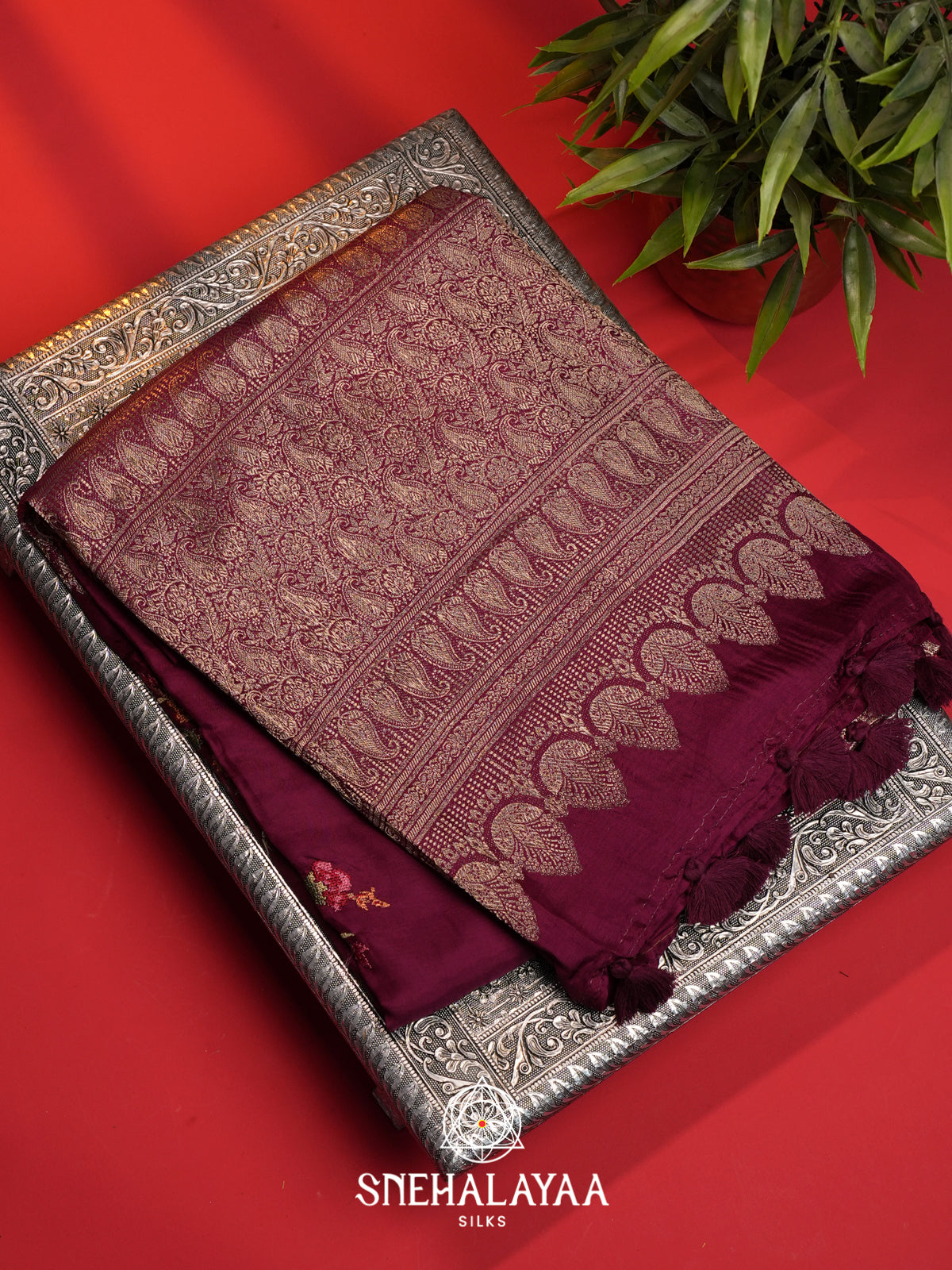 Purple Dola Saree
