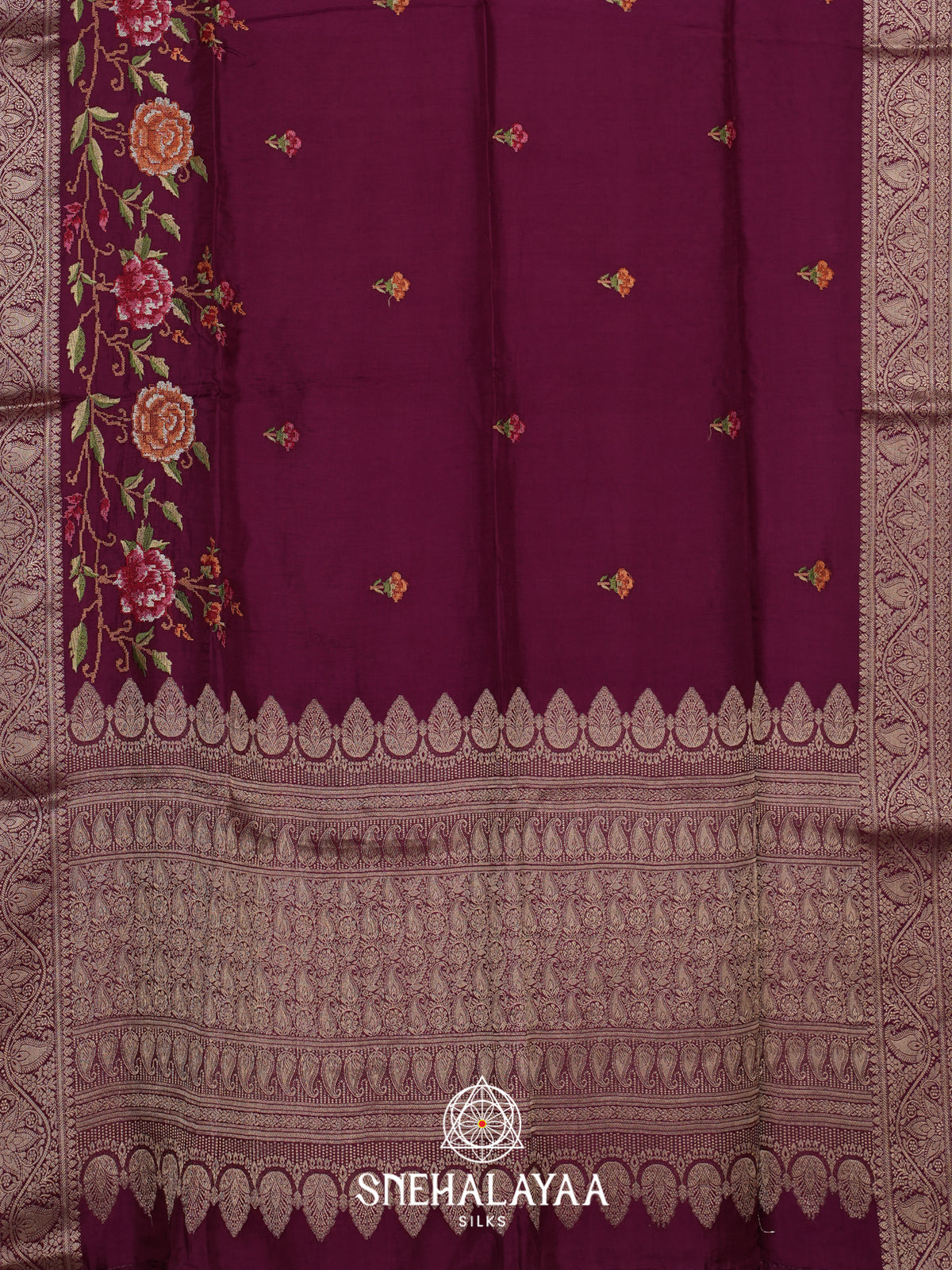 Purple Dola Saree