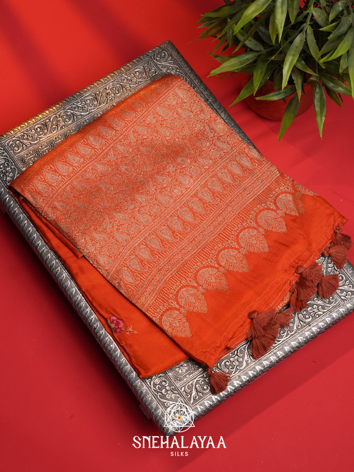 Orange Dola Saree
