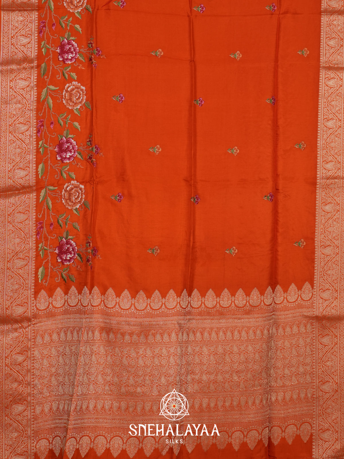 Orange Dola Saree