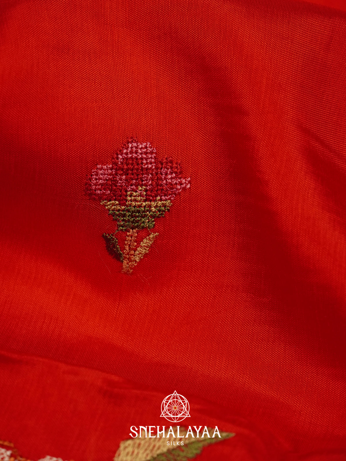 Tomato Red Dola Saree