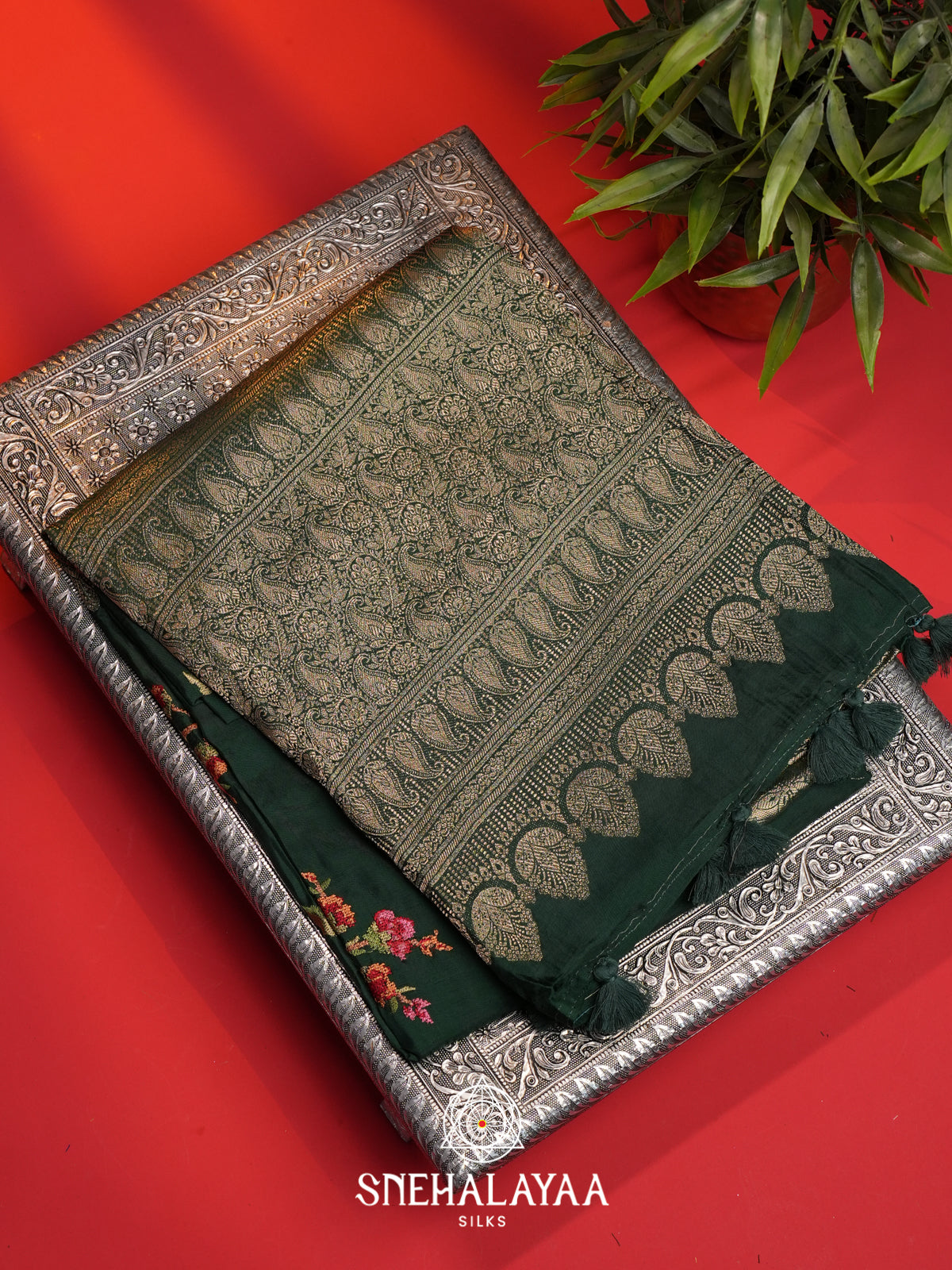 Green Dola Saree