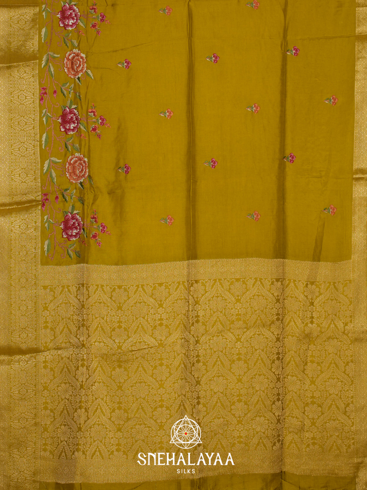 Mehendi Green Dola Saree