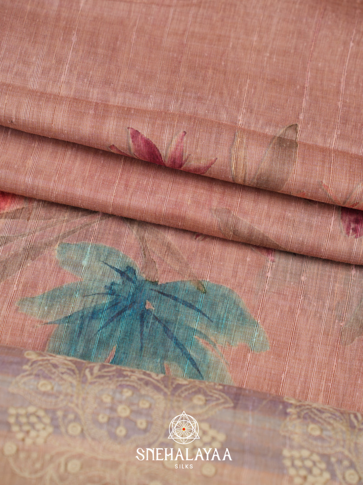 Rose  Linen Saree